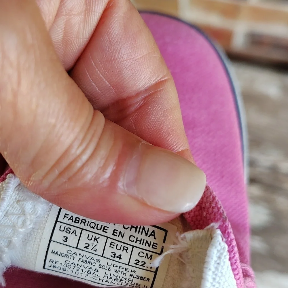 Ralph Lauren Polo toddler shoes size 3 Pink Canvas Slip Ons